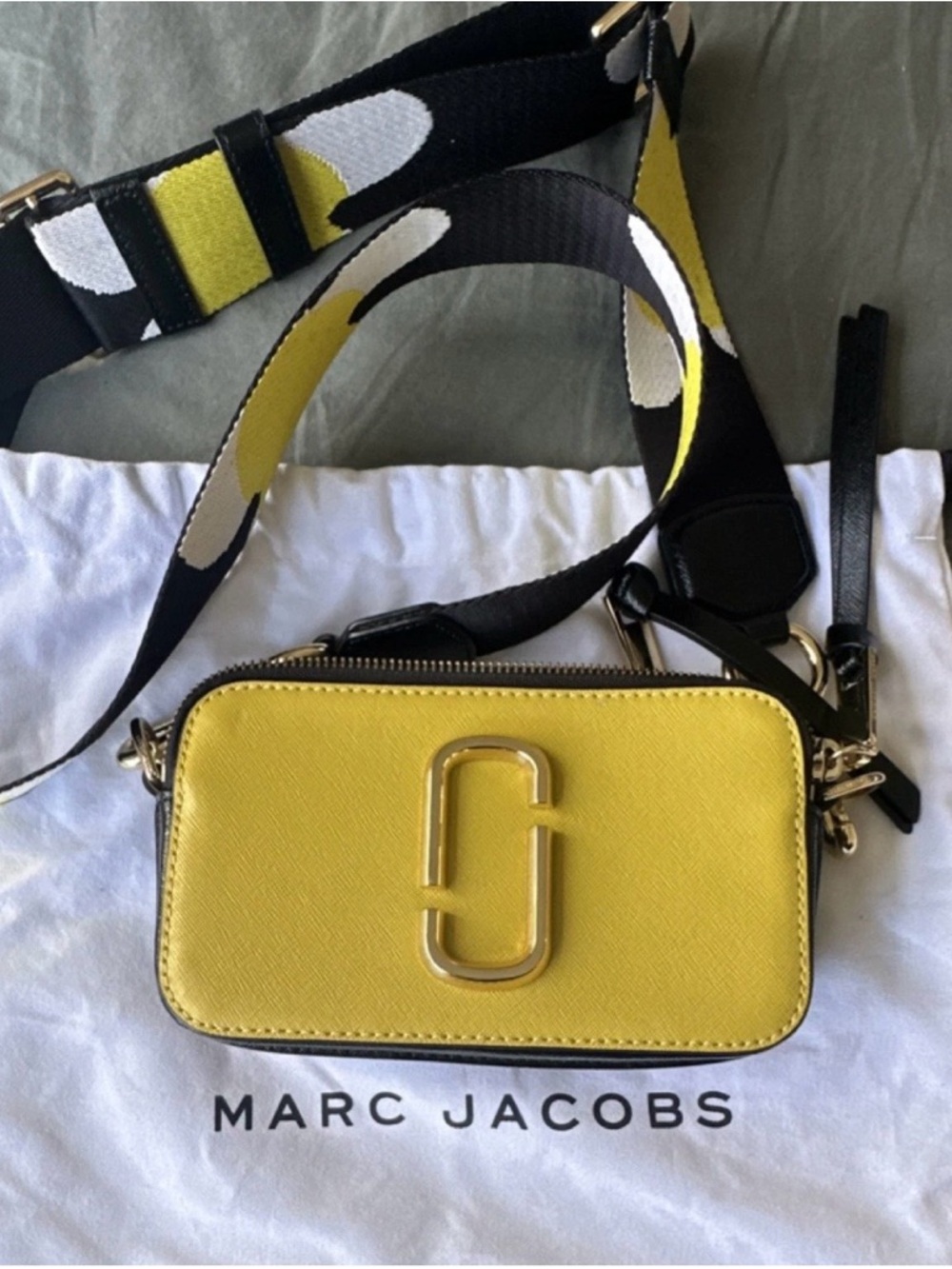 Marc Jacobs Yellow Snapshot Crossbody Bag
